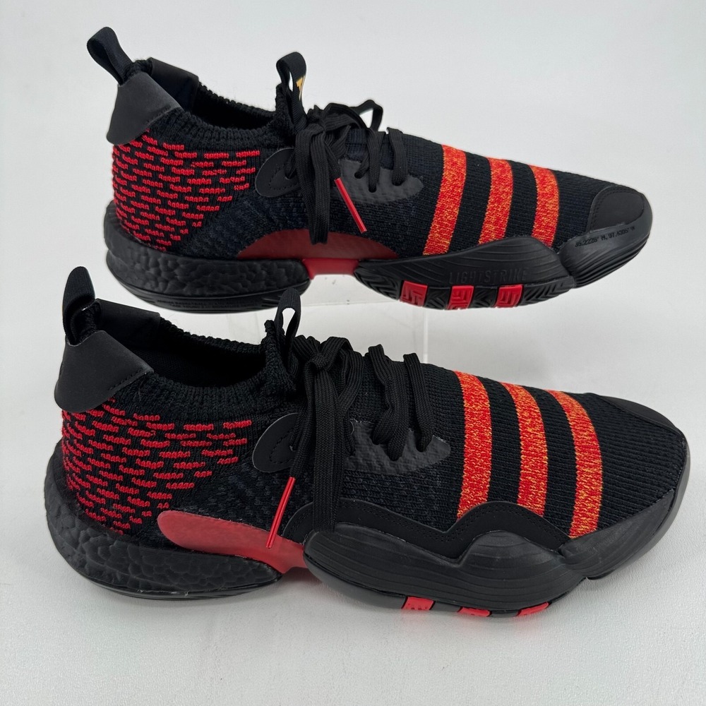 Adidas Trae Young 2.0 Shoes MENS Black Red Lace Up Athletic Sneakers SIZE 10